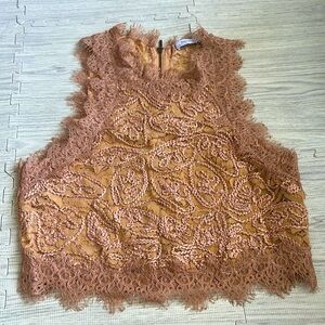 Zara Lace Crop Tank Top